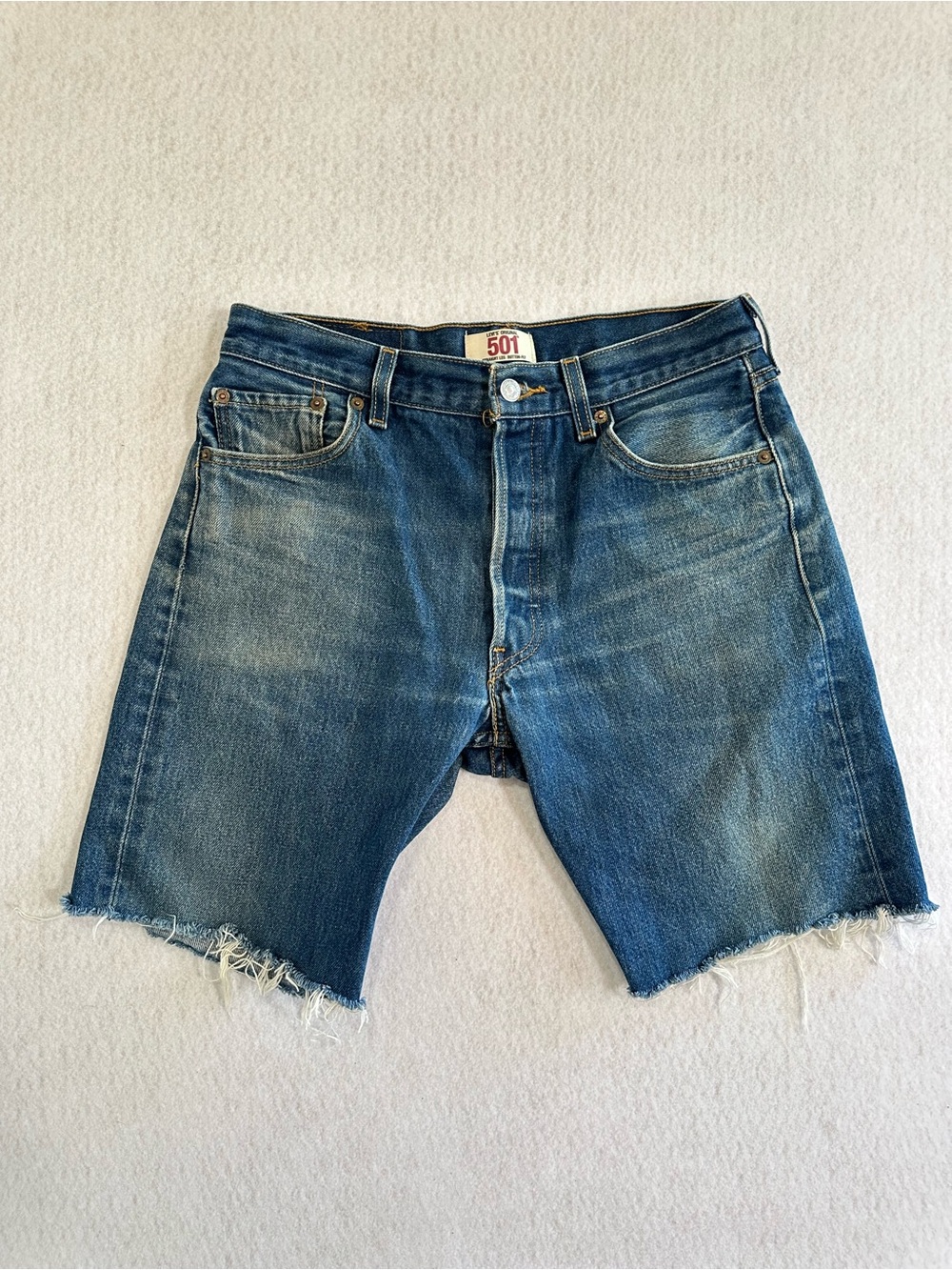 Levi's 501 Men's Blue Denim Cut-Off Shorts